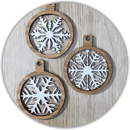 Snowflake Bauble Sets of 3